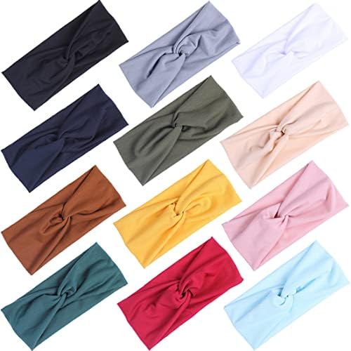 Kachanaa 12 Pack Headbands for Women, Elastic Wide Headbands Non Slip Workout Yoga Sport Hair Bands for Women’s Hair Accessories by Kachanaa