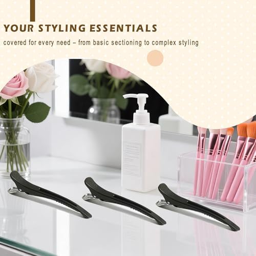 Duck Bill Hair Clips for Women 12 Pcs Black for Hair Styling Clips - Image 2