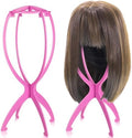 obeoby Pink Wig Stand, Portable Wig Holder For Travel, 13.8 Inch 2 Pack by obeobyhairaccessories