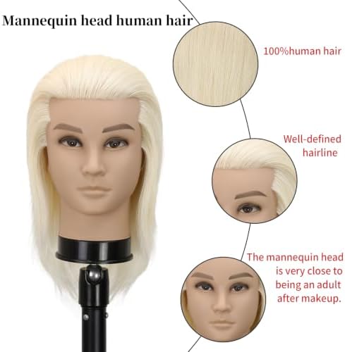 barber mannequin head male (White) - Image 2