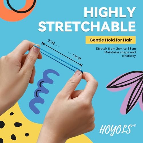 HOYOLS Mini Rubber Bands, 1500 Pcs Multicolor Hair Ties for Braids - Image 3