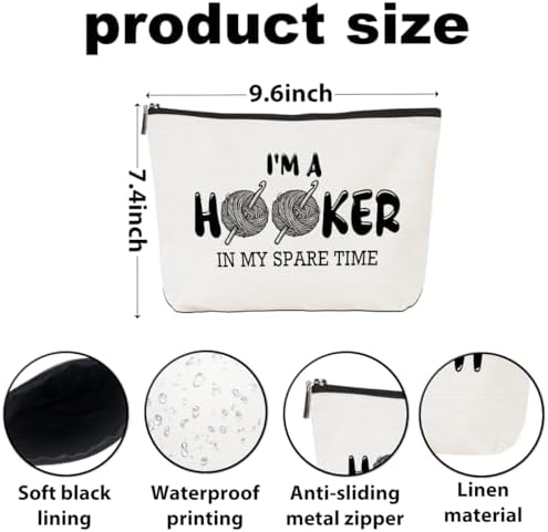 Funny Crochet Gifts for Crocheters Lovers Funny Crochet Makeup Bag - Image 3