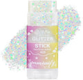 Iridescent White Hair Glitter Stick,Waterproof Face Body Glitter Makeup for Kids and Women, Mermaid Fairy Costume Accessories, Halloween Festival Rave Concert Carnival Party Makeup by PaminifyBeautyMakeup