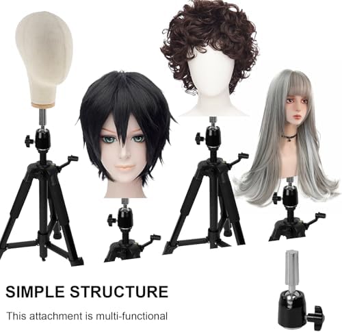 Mannequin Head Tripod Adapter, Metal Wig Stand Mount with 3/8" Thread - Image 7