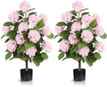 3FT Artificial Hydrangea Tree,Pink 2 Pack by Gicbzkoz