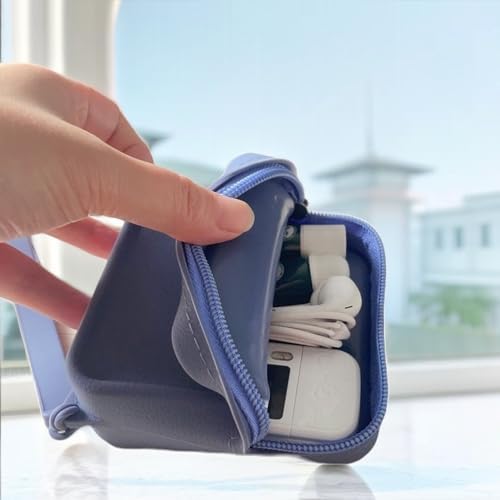 Silicone Mini Makeup Bag Pouch for Purse, Small Cosmetic Travel Bag Zipper Pouch Waterproof Cute Coin Purse Portable Makeup Storage Bag Travel Toiletry Organizers Bag for Women Girls - Image 6