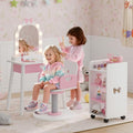 Toddler Vanity for 3 Year Old with 7 pcs Pretend Makeup Accessories, White by Callales