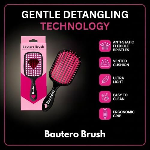 Bautero Detangling Brush for Curly Hair – Detangler Brush for Thick 4C Hair - Image 4