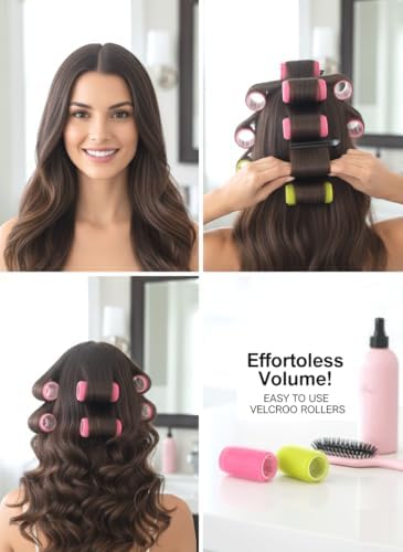 Small Self-Grip Hair Curlers Rollers for Salon & Home Styling, 6-Piece Set - Image 6