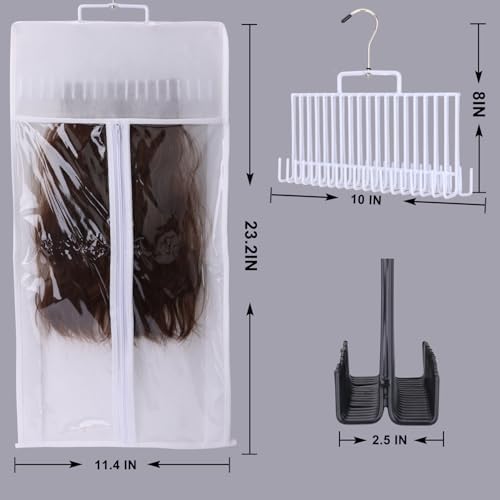 Hair Extension Holder - for Professional Extra Wide Weft Hair Holder Tool Used for Wig Washing, Coloring and Blow-Drying of Weft, Clip-In, Tape-In Hair Extensions (White, Large 1pcs) - Image 4