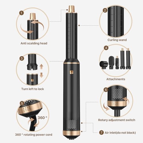 Sendowtek Hot Air Styler Brush Set for Women 5 in 1 800W - Image 6