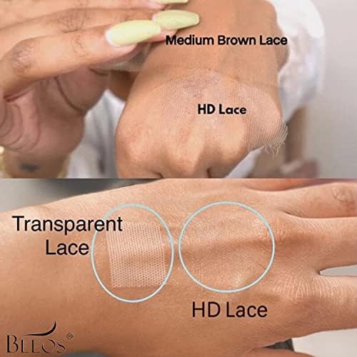 BEEOS 250% Density 13x6 SKINLIKE Real HD Lace Front Wig, Ultra-fitted Cap Pre-Plucked Bleached Knots 0.1mm Ultra-thin Invisible Lace Straight Human Hair Wigs 20 Inch - Image 3