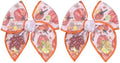 Fall Thanksgiving Mesh Tulle Hair Bows for Girls, 2Pcs 4" Pumpkin Maple Leaf Shaker Bow Alligator Clips, Glitter Halloween Fable Barrettes for Women Teens Kids Outfit Accessories by Miroksh