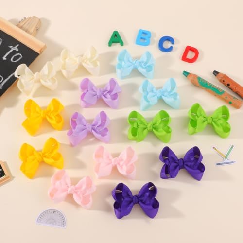 YHXX YLEN 40PCS 3Inch Hair Bows for Girls Grosgrain Ribbon Toddler Hair Bow - Image 5