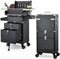 Yueieoun Salon Cart with 4 Drawers, Hair Stylist Cart with Wheels Portable Salon Station with Worktop Tray, Rolling Makeup Train Case Cosmetology Case for Barbering or Hairstyling Service by Yueieoun