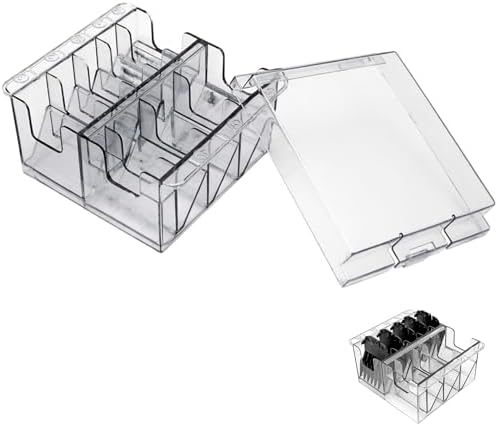 Clipper Blade Holder Organizer with Lid, Clipper Guard Comb Holder for 8 Blades Plastic Storage Case Rack by Unknown
