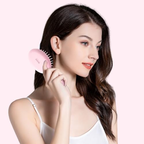 RHOS Mini Hair Brush for Women,Men and Kids-Travel Size Hair Brush for Purse, Pocket,backpack,Mini Detangler for All Hair Types (1 Pack-Pink) - Image 6