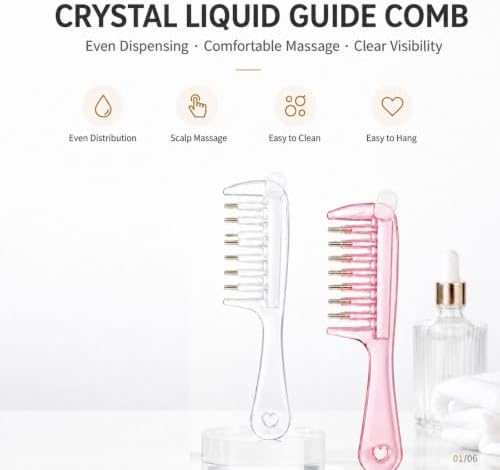 Hair Oil Applicator Comb, Hair Scalp Massaging Brush, # D - Image 5