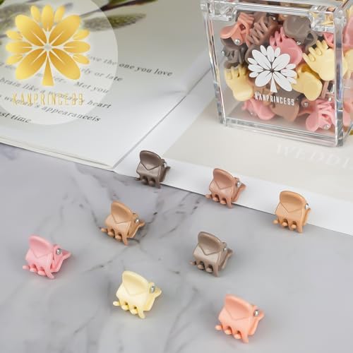 KANPRINCESS 70PCS Mini Hair Clips With Fancy Box Classics Small Claw Clips For Women And Girls Hair Accessories For Gift(SET2) - Image 5