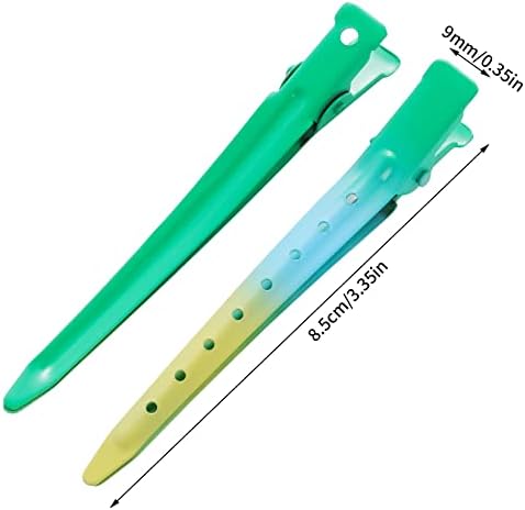 Bantoye 24Pack Duck Bill Clips 3.35Inch Metal Alligator Clip,Gradient Green - Image 2