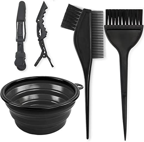 Yexixsr 5Pcs Hair Bleach Kit, Hair Dye Brush, Hair Color Bowl, Clip by Yexixsr