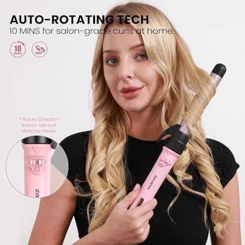 Rotating Automatic Curling Iron Set 3 Ceramic Barrels for Long Hair Waves - Image 5