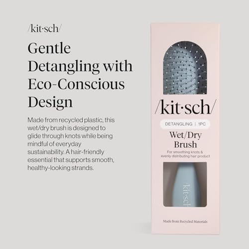 Kitsch Wet Dry Brush Detangler – Hair Brush for Women - Haze Blue - Image 2