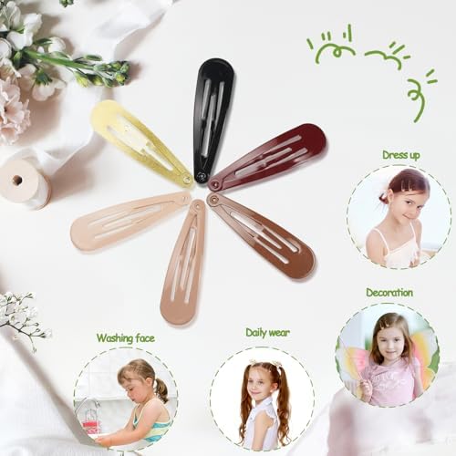 120 Pack 2 Inch Barrettes Women Metal Snap Hair Clips Accessories - Image 4