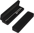 LETURE 2 Pieces Long Velvet Jewelry Chain Necklace Gift Box Set, Bracelet Storage Case, Jewellry Display Box for Wedding, Engagement,Proposal, Birthday and Anniversary (Black) by LETURE