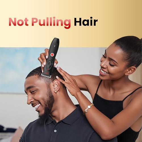 Hair Clippers for Men, Cordless Hair Clipper Kit, Adjustable 4 Length Setting, 2-Speed Settings, Replaceable Ceramic Blade Heads, Rechargeable Hair Clippers for Family (Red) - Image 7