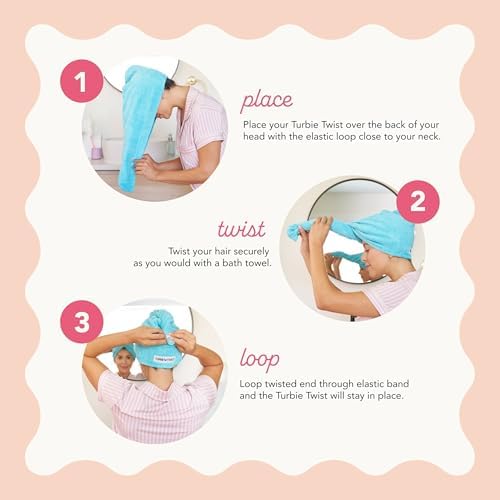 Turbie Twist Microfiber Hair Towel, Lilac & Lemon (2 Pack) - Image 4