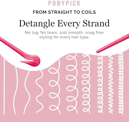 PONY PICK Elastic Hair Tie Cutter (3 Picks & 50 Clear Elastics) - Image 4