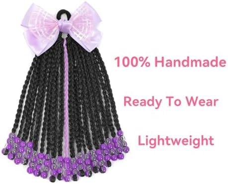 Kid Ponytail With Beads Braid Detachable Protective Hairstyle For Girl - Image 2