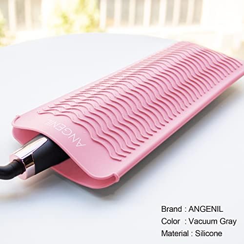 ANGENIL Heat Resistant Silicone Flat Iron Mat Pouch, For Travel Dual Voltage Curling Iron Wand, Hair Straightener, Automatic Wireless Curlers, Crimper Hair Iron, Styling Tools, Curling Brush For Women - Image 4