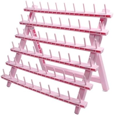 Laflare Braid Rack 60 Spools, PP Braiding Hair Stand, Thread Rack, Sewing Organizer, Quilting, Embroidery - Versatile Extension Holder (Pink) - Image 6