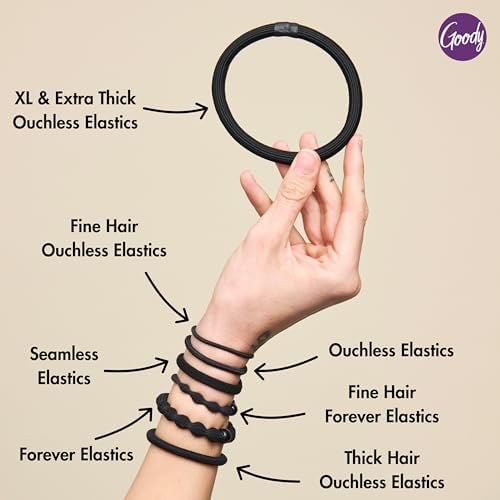 Goody Ouchless Elastic Hair Ties, 30 Ct, Brown, 4MM Rubber Bands, Pain-Free - Image 5