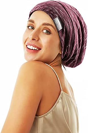 Beanie Sleep Hats Bonnet for Women Girls Curly Frizzy Hair Cover - Image 5