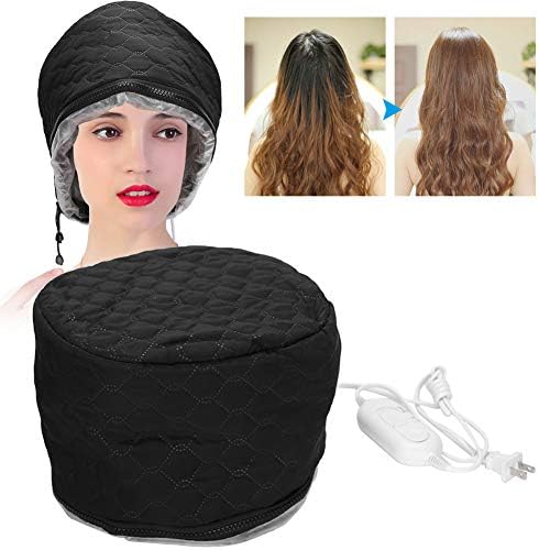 Heat Cap For Deep Conditioning, Adjustable Care Heating Steamer Cap Soft Bonnet Hooded Reusable Shower Portable Thermal Hat Steaming Haircare Therapy for Natural Hair Styling Spa Portable Home Use - Image 3