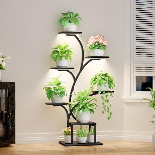 BACEKOLL Plant Stand Indoor with Grow Light, 7 Tier 49" Lighted Plant Shelf - Image 7