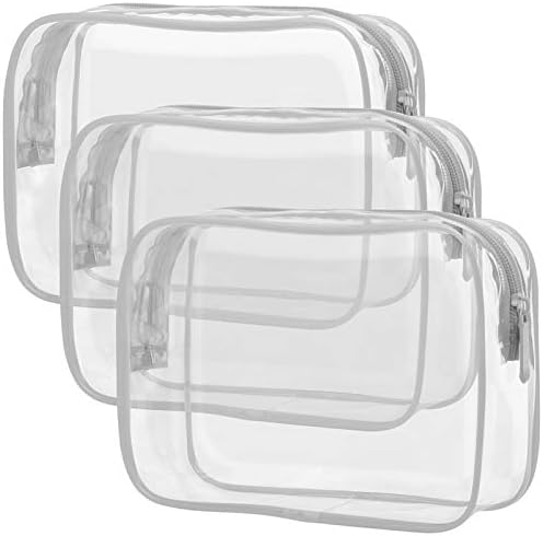 PACKISM Clear Makeup Bag for Travel - TSA Approved Toiletry Bag, Grey by Packism