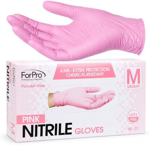 ForPro Disposable Nitrile Gloves, Chemical Resistant, Powder-Free, Latex-Free, Non-Sterile, Food Safe, 4 Mil - Image 2