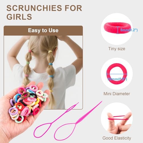 400 Pcs Toddler Hair Ties, Small No Damage Elastic Hair Bands - Image 3