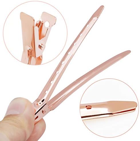 Bantoye 24 Packs Duck Bill Clips 3.35 Inch Metal Alligator Clip, Rose Gold - Image 3