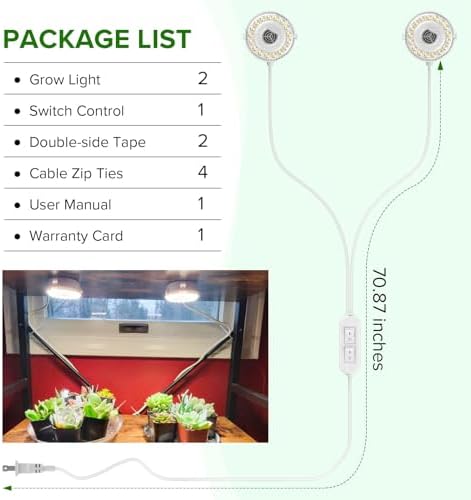 Puck Grow Lights for Indoor Plants, Dual 5W Heads - Image 6