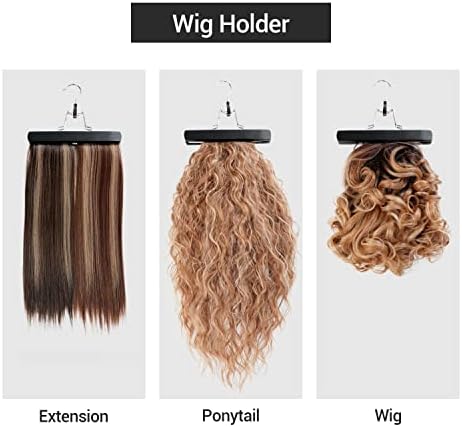 STUDIO LIMITED Hair Extension Holder Hanger with Storage Bag Black 3 Pack - Image 6