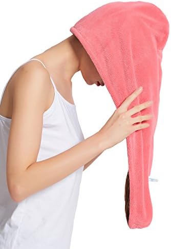 HOPESHINE Women's Soft Shower Hair Towel Twist Hair Turban Wrap Drying Cap Great Gift for Women (Rose Red 3-Pack) - Image 3