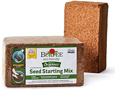 Burpee Organic Coconut Coir Seed Starting Mix, Expands to 16 Quarts by Burpee