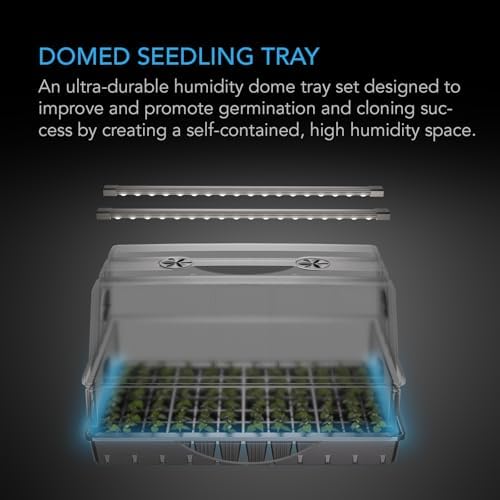AC Infinity Heavy-Duty Large Humidity Dome w/ Full Spectrum LED Grow Lights - Image 2