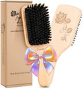 Bsisme Hair Brush, Boar Bristle Hair Brushes for Women Men Kid, Natural Bristles Paddle Brush for Thin Fine Hair, Restore Shine and Texture, Enhance Hair Shine and Health by Bsisme