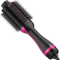 Dimecano Hair Dryer Brush, 4 in 1 One Step Hair Dryer and Styler Volumizer, Professional Hot Air Brush with Negative Ion Anti-frizz Blowout for Drying, Straightening, Salon, Black Pink by Dimecano
